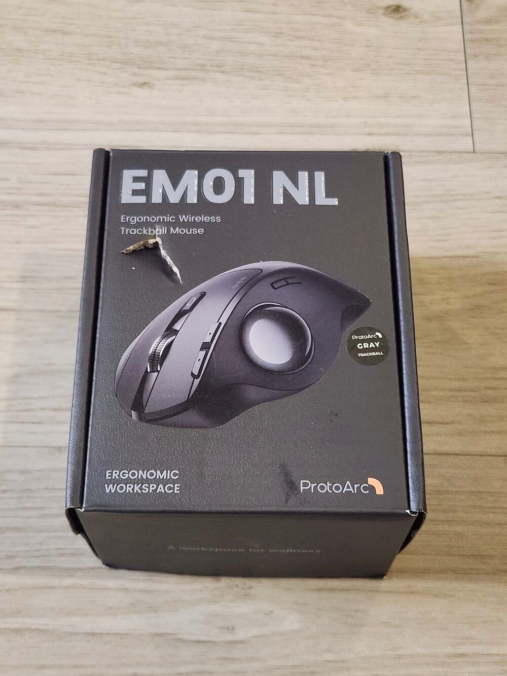 ProtoArc EM01 NL Ergonomic Wireless Trackball Mouse